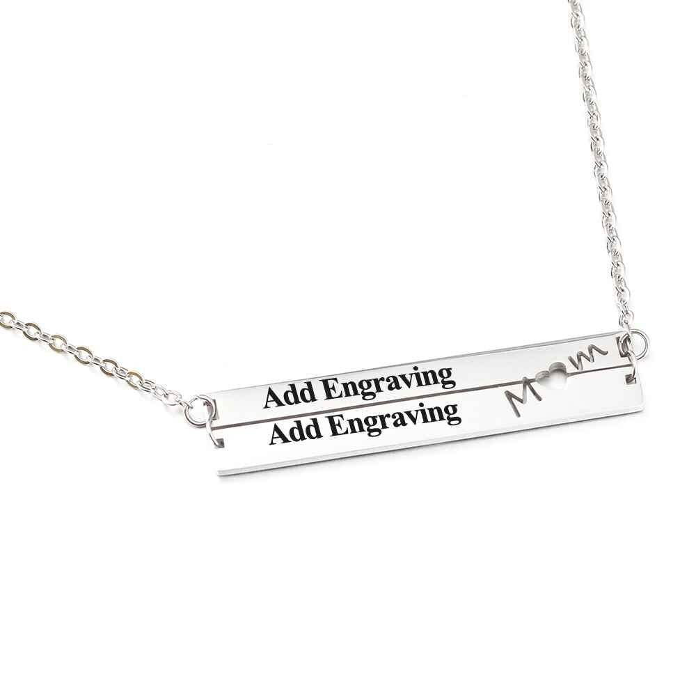 Personalized 2 Names Stainless Steel Bar Necklace-Florence Scovel