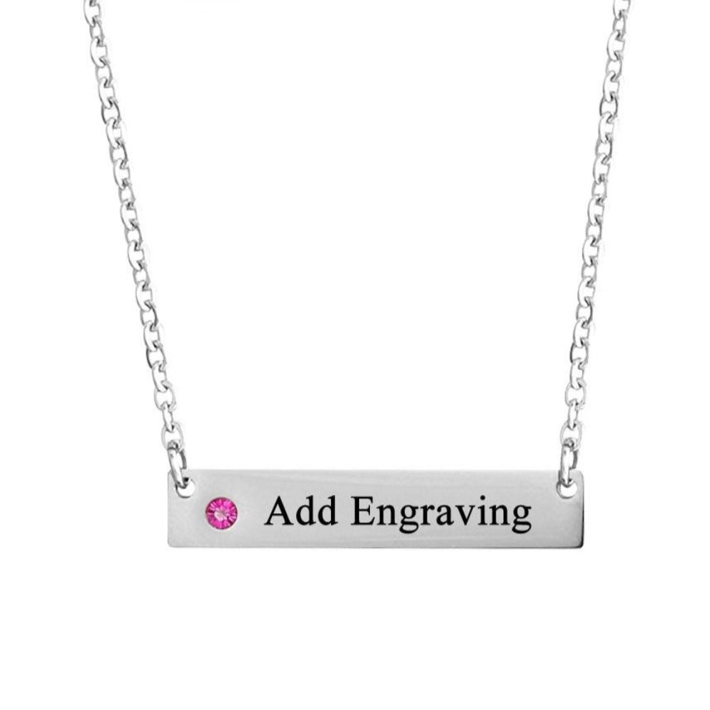 Personalized Name Bar Necklaces for Women Customized Birthstone Nameplate Necklaces & Pendants Birthday Gift-Florence Scovel