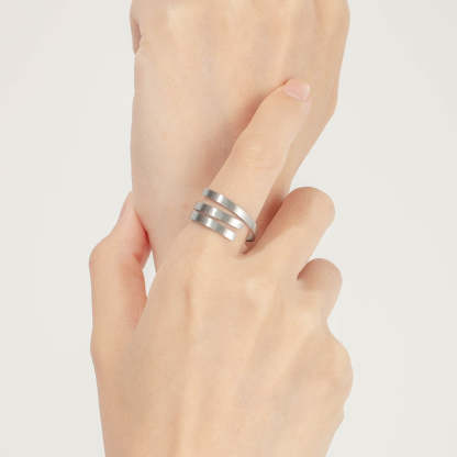 Personalized Family Rings for Women Custom 3 Names Engraved Ring Adjustable Wrap Ring Best Friend Jewelry Gift-Florence Scovel