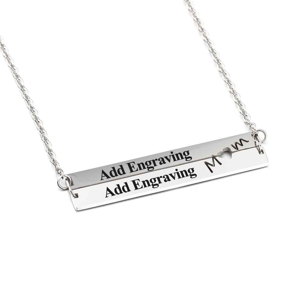 Personalized Stainless Steel Nameplate Bar Necklace-Florence Scovel