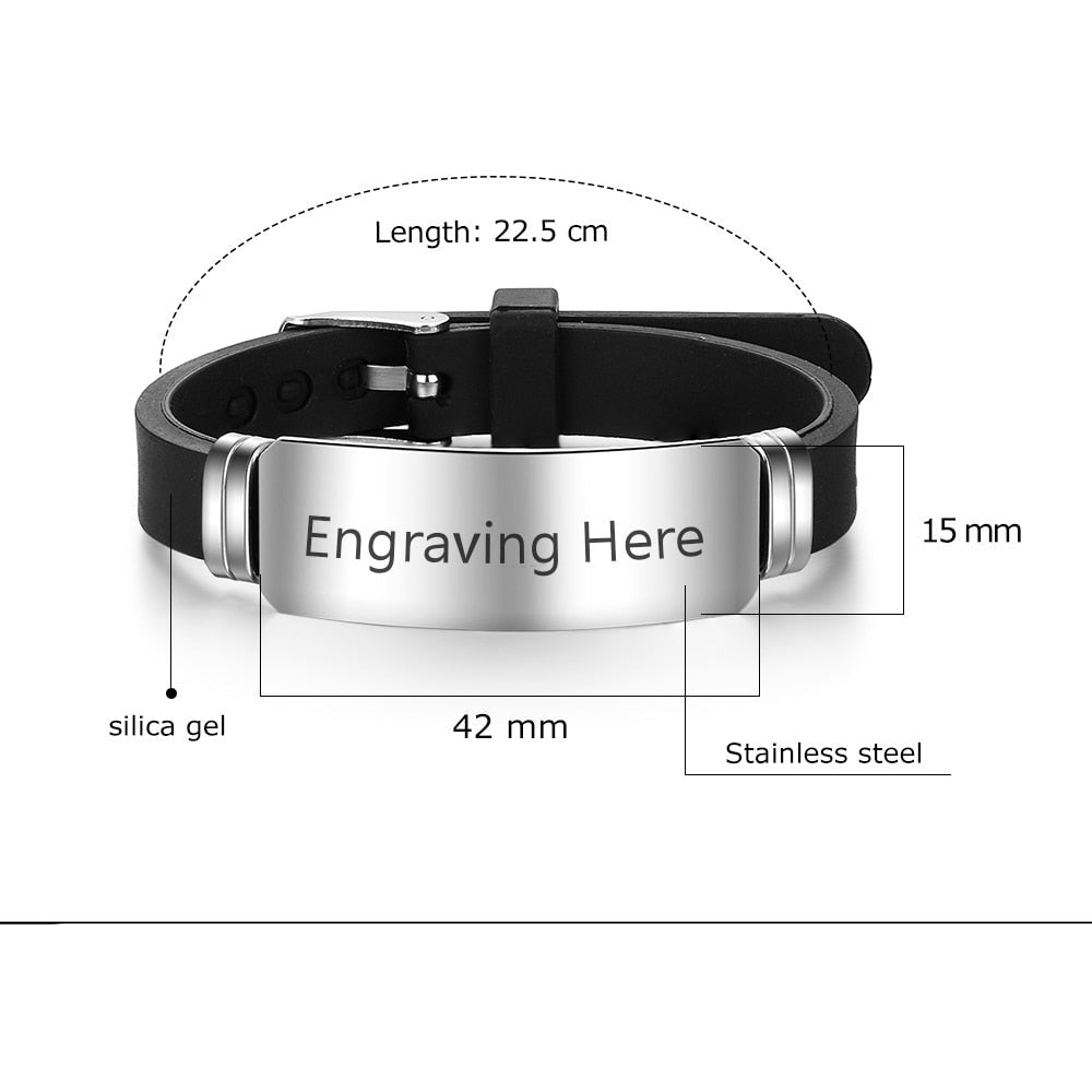 Personalized Custom Name Engrave ID Bracelets-Florence Scovel