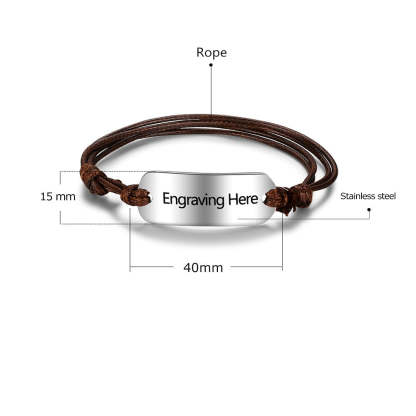 Custom Engrave Name Bar Bracelets For Men-Florence Scovel