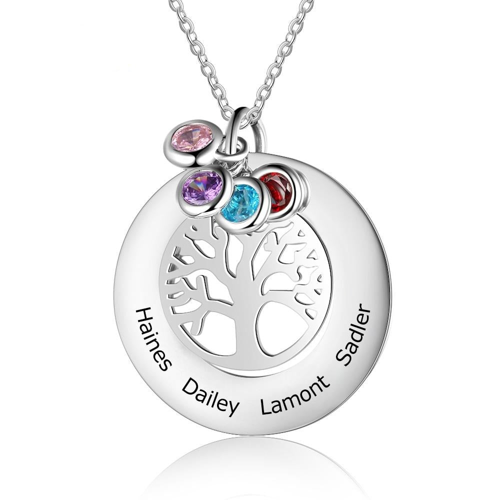 Personalized Tree Of Life Pendant Necklace-Florence Scovel