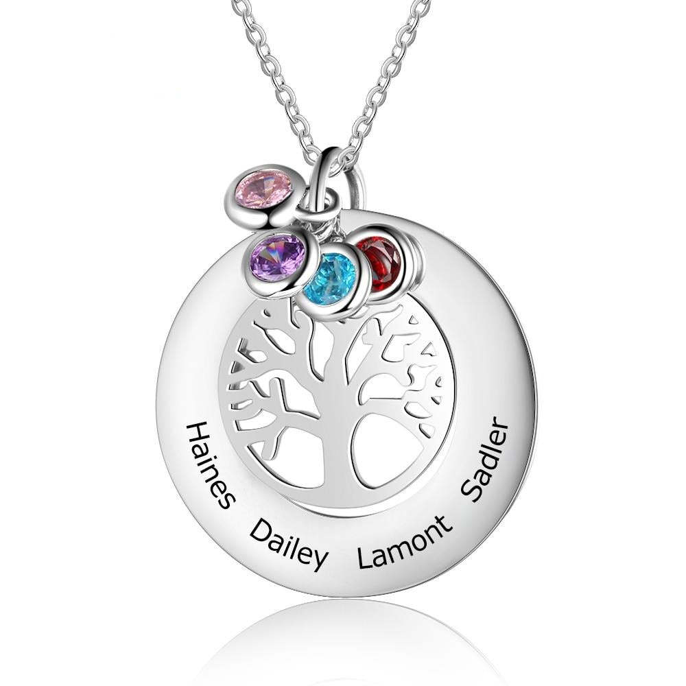 Personalized Tree Of Life Pendant Necklace-Florence Scovel