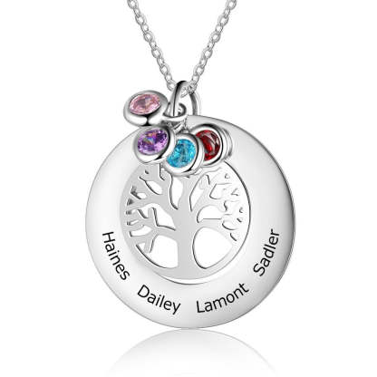 Personalized Tree Of Life Pendant Necklace-Florence Scovel