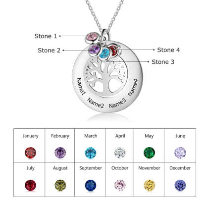 Personalized Tree Of Life Pendant Necklace-Florence Scovel