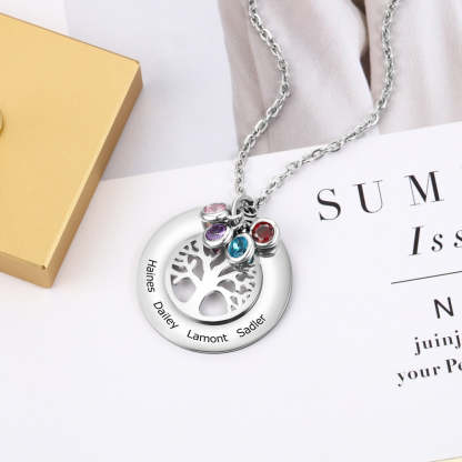Personalized Tree Of Life Pendant Necklace-Florence Scovel