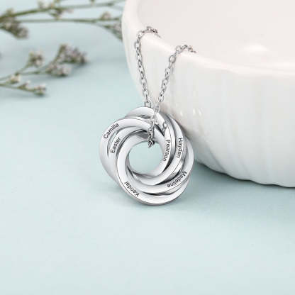 Personalized 6 Names Engraved Necklace for Women-Florence Scovel