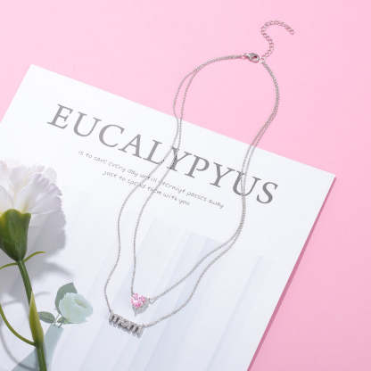 Personalized Layered Necklaces & Pendants With Zirconia-Florence Scovel