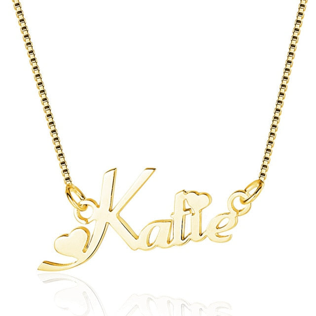 Customized Russian Name Necklace Personalized Real 925 Sterling Silver Pendant Nameplate Gift for Girlfriend-Florence Scovel