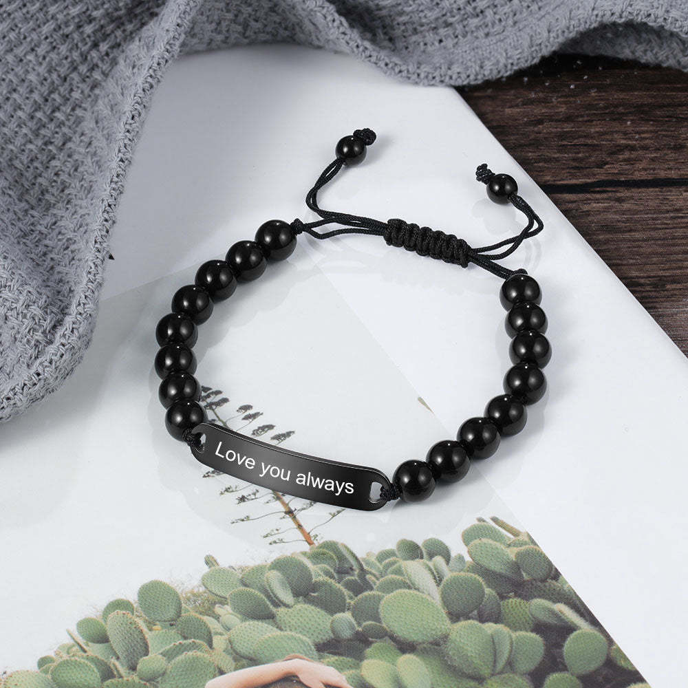 Personalized Engraving Names Stainless Steel Bar Bracelet-Florence Scovel