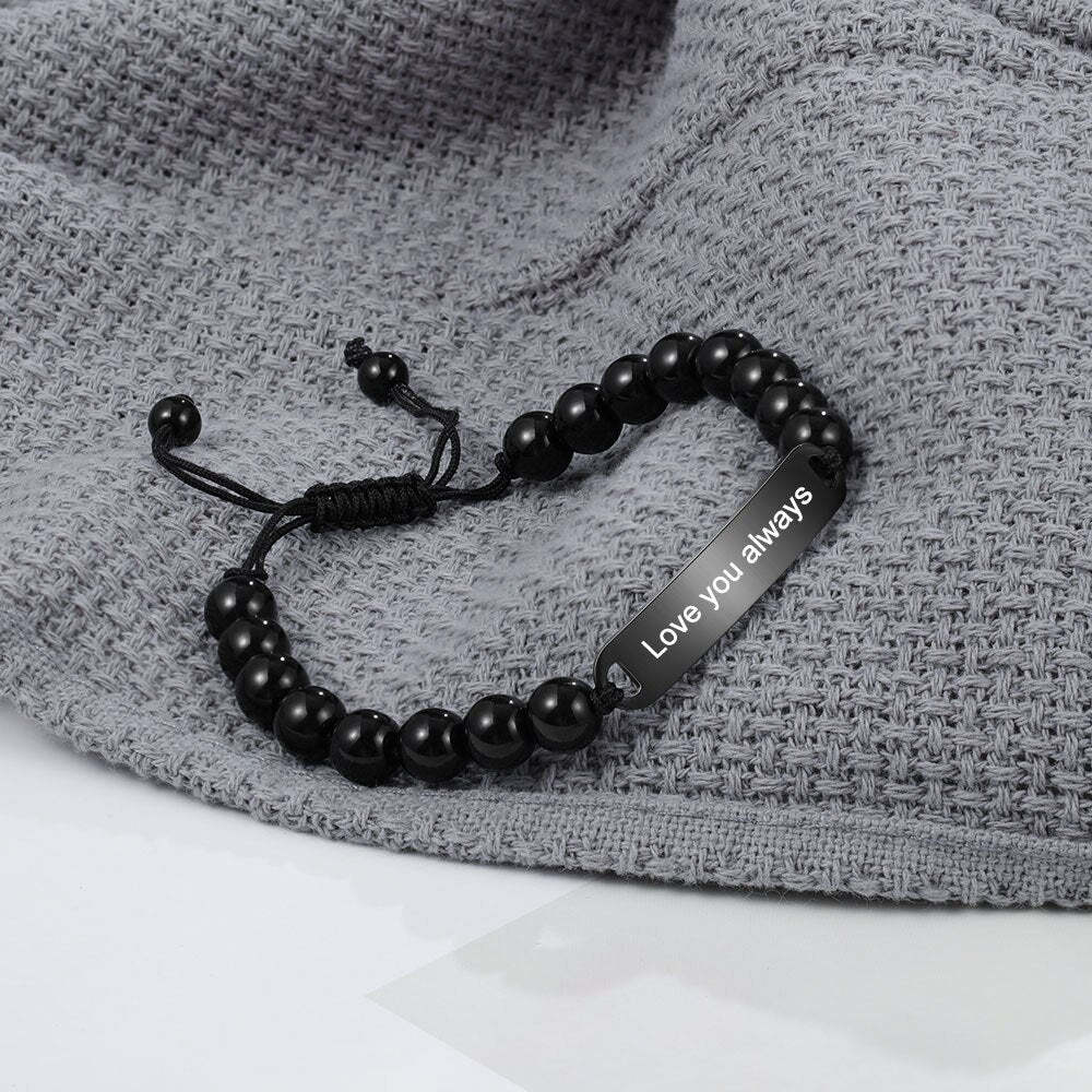 Personalized Engraving Names Stainless Steel Bar Bracelet-Florence Scovel
