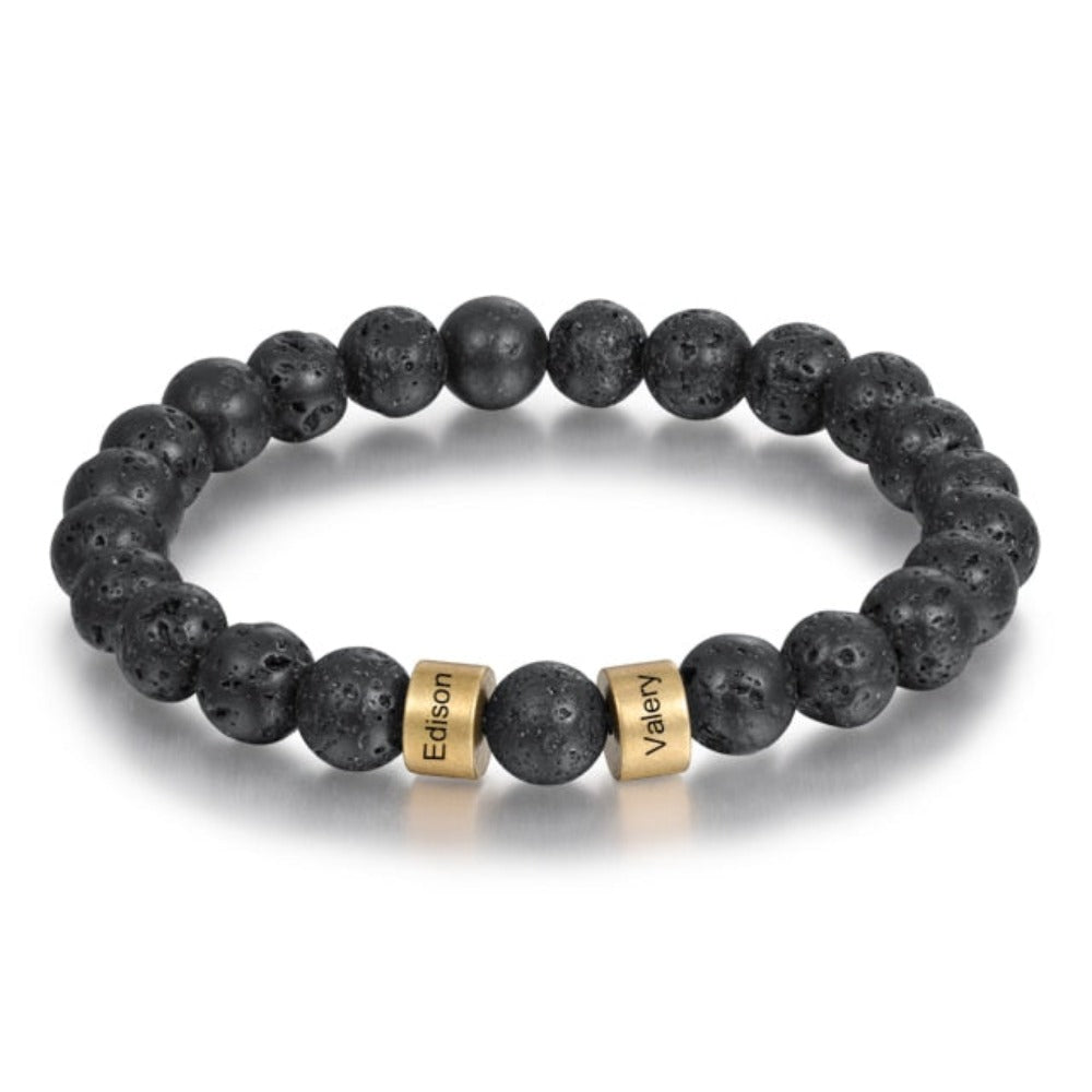 Personalized 2 Namea Engraving Bracelet For Men-Florence Scovel