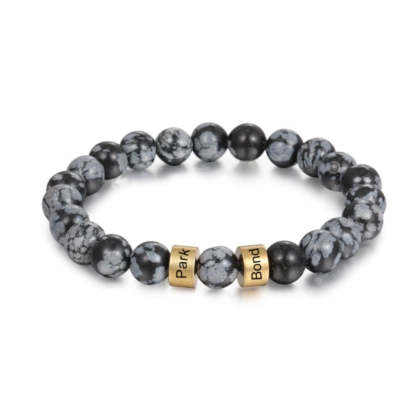 Personalized 2 Namea Engraving Bracelet For Men-Florence Scovel