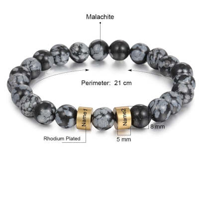 Personalized 2 Namea Engraving Bracelet For Men-Florence Scovel