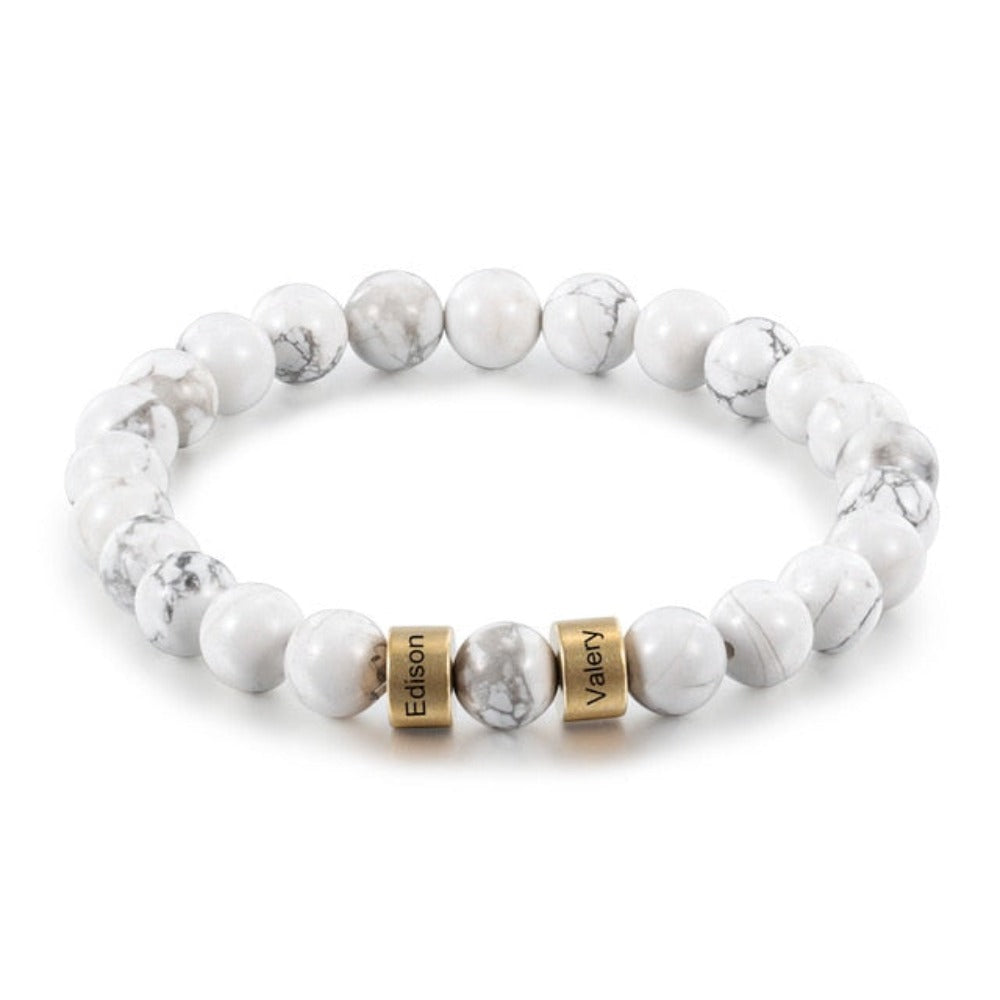 Personalized 2 Namea Engraving Bracelet For Men-Florence Scovel