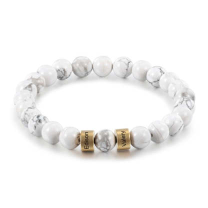 Personalized 2 Namea Engraving Bracelet For Men-Florence Scovel