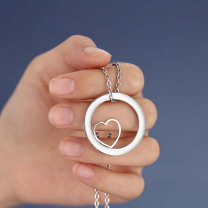 Personalized Round Cordate Necklace With 4 Names-Florence Scovel