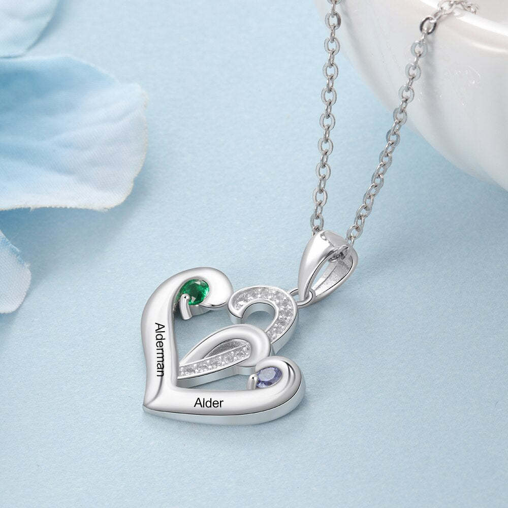 Personalized Engraved Name Heart Necklace-Florence Scovel