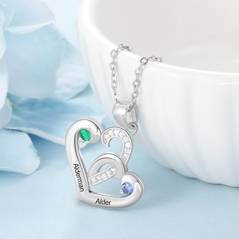 Personalized Engraved Name Heart Necklace-Florence Scovel
