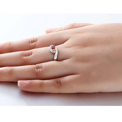 Personalized Love Promise Ring Simple 925 Sterling Silver Cubic Zirconia Ring Valentine's Day Gift-Florence Scovel
