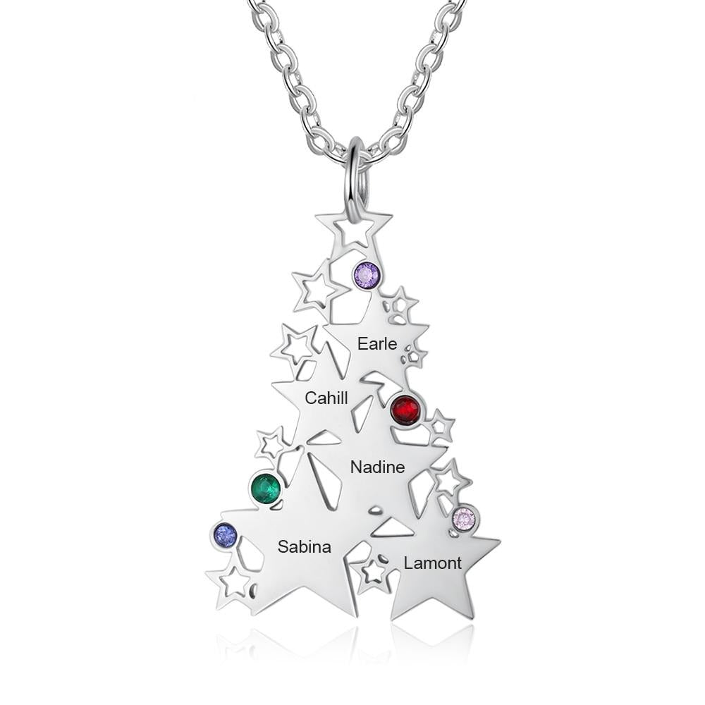 Personalized Birthstone Multiple Star Necklaces For Women-Florence Scovel