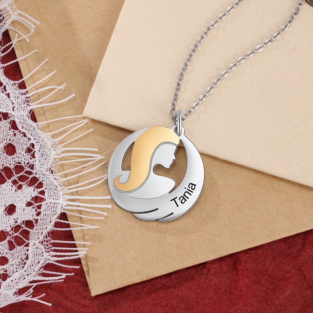 Personalized Name Engraved Wing Necklace-Florence Scovel
