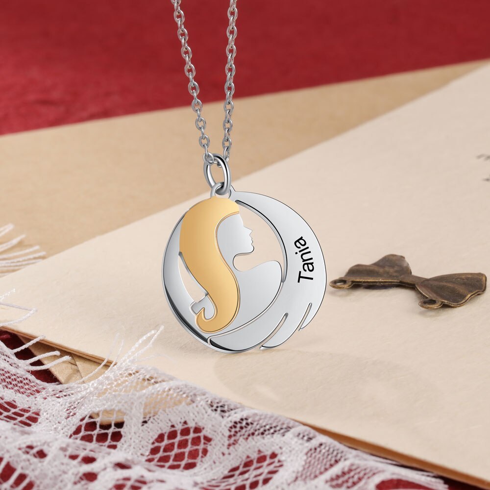 Personalized Name Engraved Wing Necklace-Florence Scovel