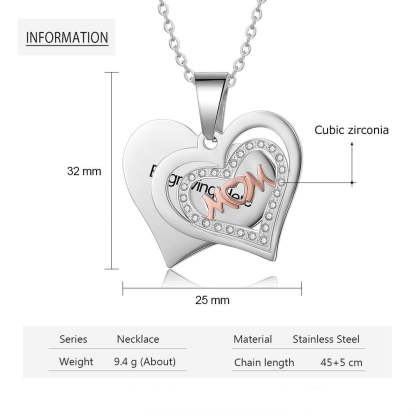 Personalized Cordate Necklace Stainless Steel Jewelry-Florence Scovel