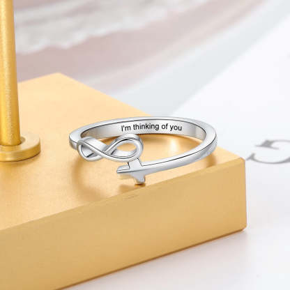 Personalized Name Cross & Infinity Love Rings for Women 925 Silver Color Customized Engraving Ring Trendy Jewelry Gifts-Florence Scovel