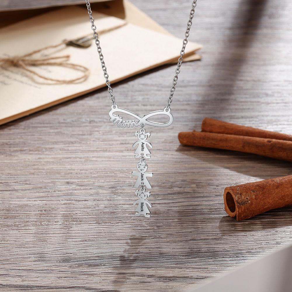Infinity Necklace Charm Stainless Steel Pendant-Florence Scovel