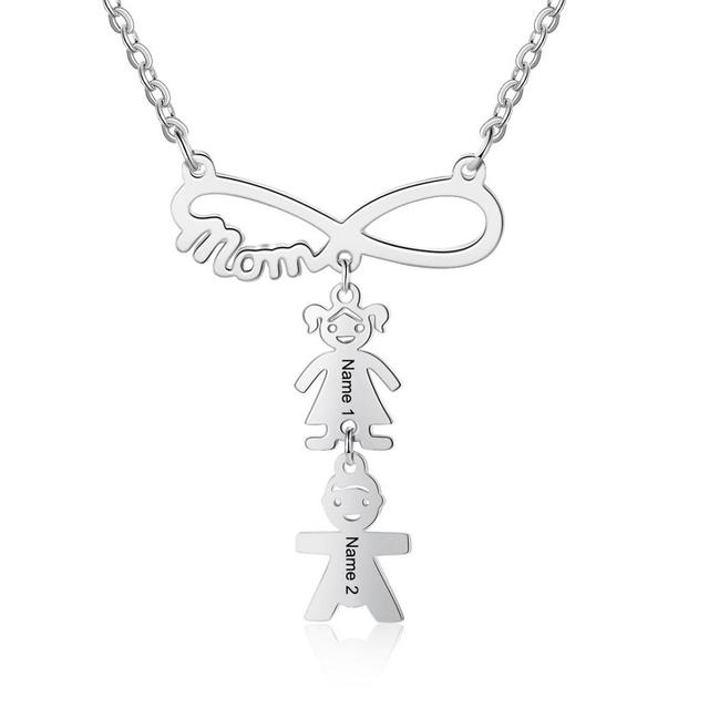 Infinity Necklace Charm Stainless Steel Pendant-Florence Scovel