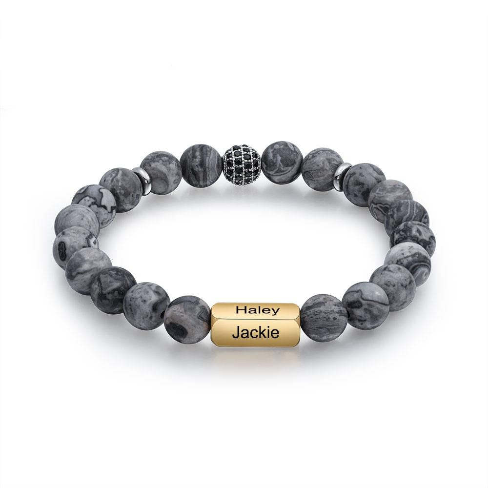 Customize 4 Sides Engraved Bracelets For Men-Florence Scovel