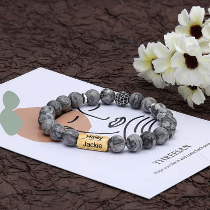 Customize 4 Sides Engraved Bracelets For Men-Florence Scovel