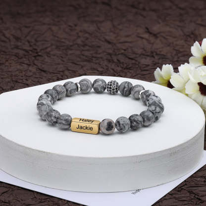 Customize 4 Sides Engraved Bracelets For Men-Florence Scovel