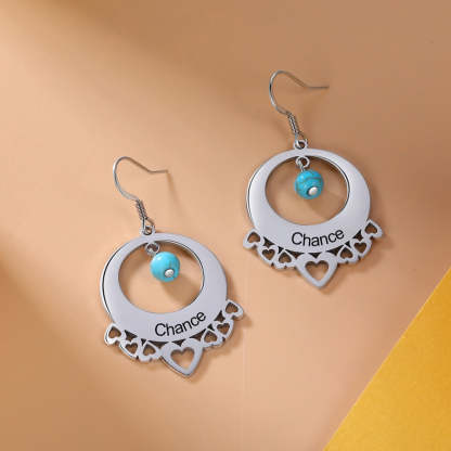 Personalized Turquoise Dangle Earrings For Women-Florence Scovel
