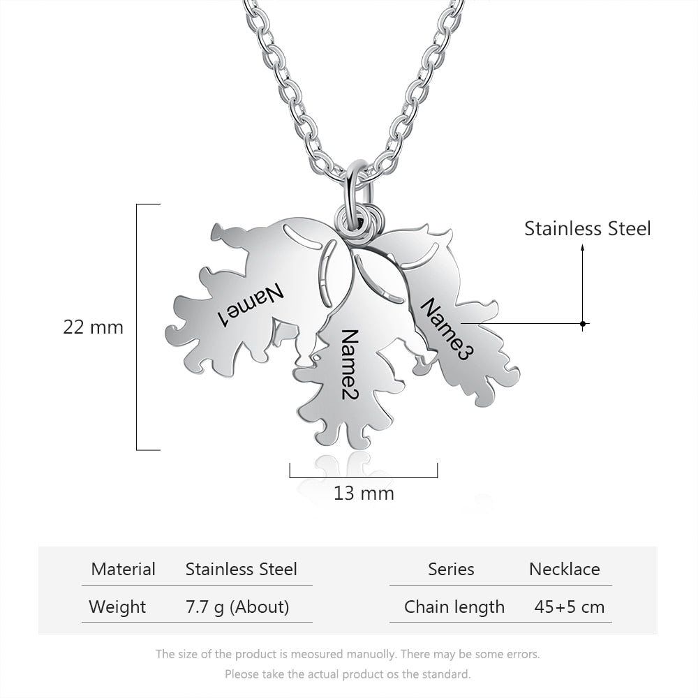 Personalized Engraved Necklace Charms Custom Pendant-Florence Scovel