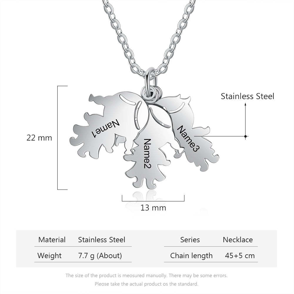 Personalized Engraved Necklace Charms Custom Pendant-Florence Scovel