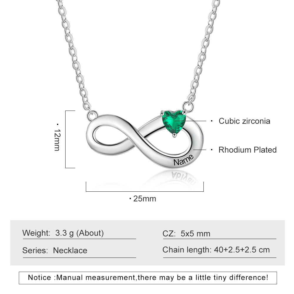 Personalized Necklace Infinity Pendant Romantic Jewelry for Women-Florence Scovel