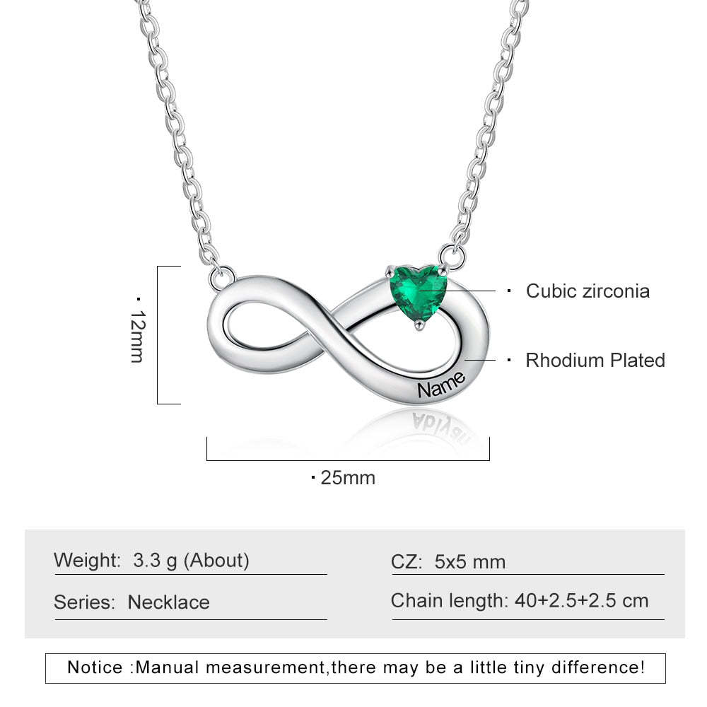Personalized Necklace Infinity Pendant Romantic Jewelry for Women-Florence Scovel