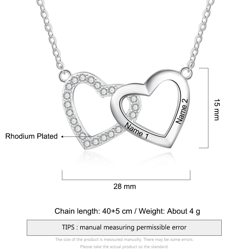 Personalized Engraving 2 Names Necklace-Florence Scovel