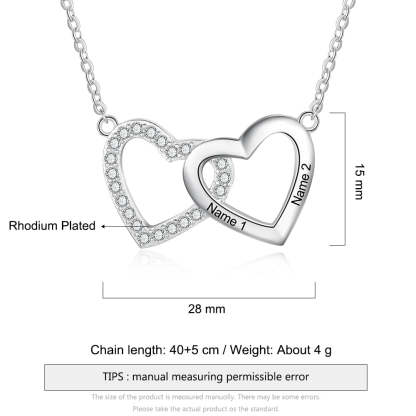 Personalized Engraving 2 Names Necklace-Florence Scovel
