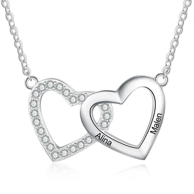 Personalized Engraving 2 Names Necklace-Florence Scovel