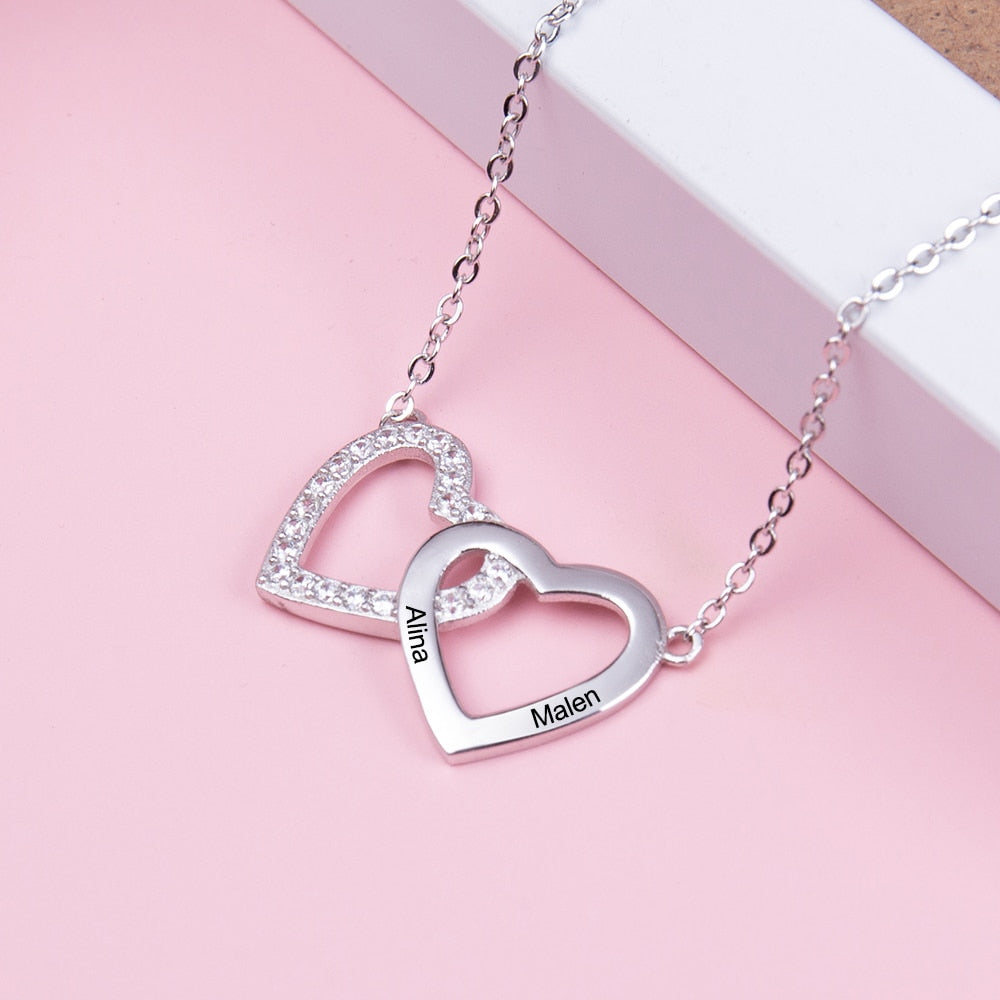 Personalized Engraving 2 Names Necklace-Florence Scovel