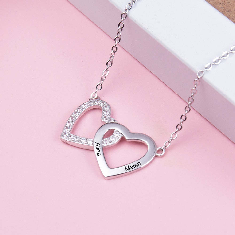 Personalized Engraving 2 Names Necklace-Florence Scovel