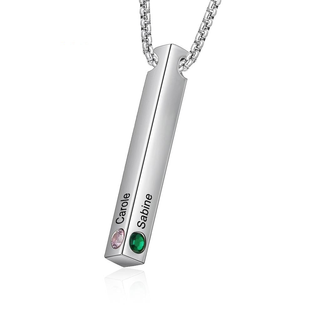 Personalized Engraved Name Bar Necklace for Women-Florence Scovel
