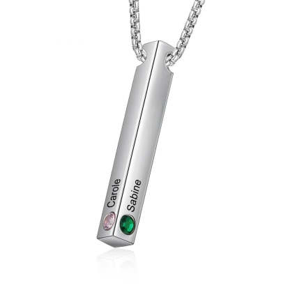 Personalized Engraved Name Bar Necklace for Women-Florence Scovel