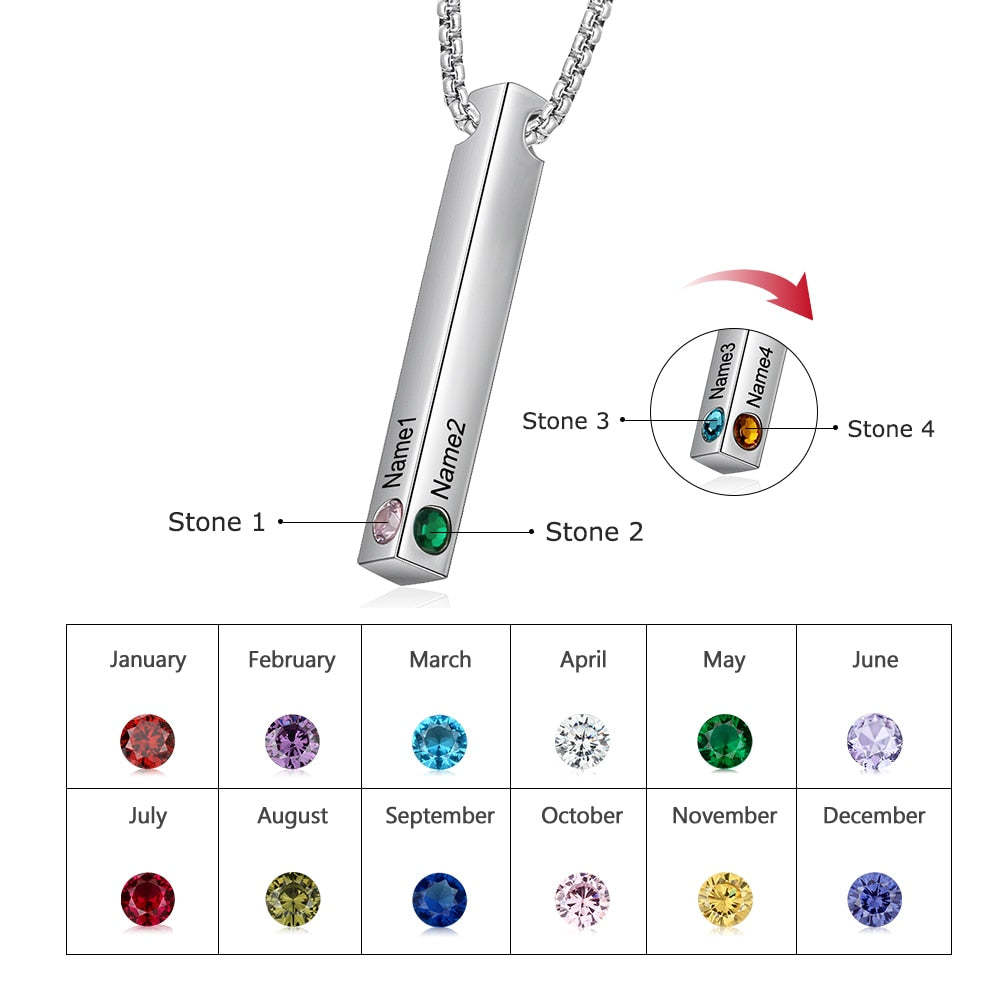 Personalized Engraved Name Bar Necklace for Women-Florence Scovel