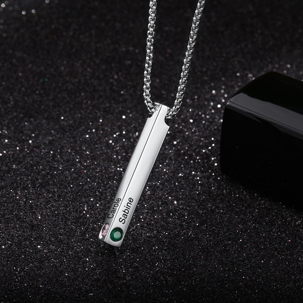 Personalized Engraved Name Bar Necklace for Women-Florence Scovel