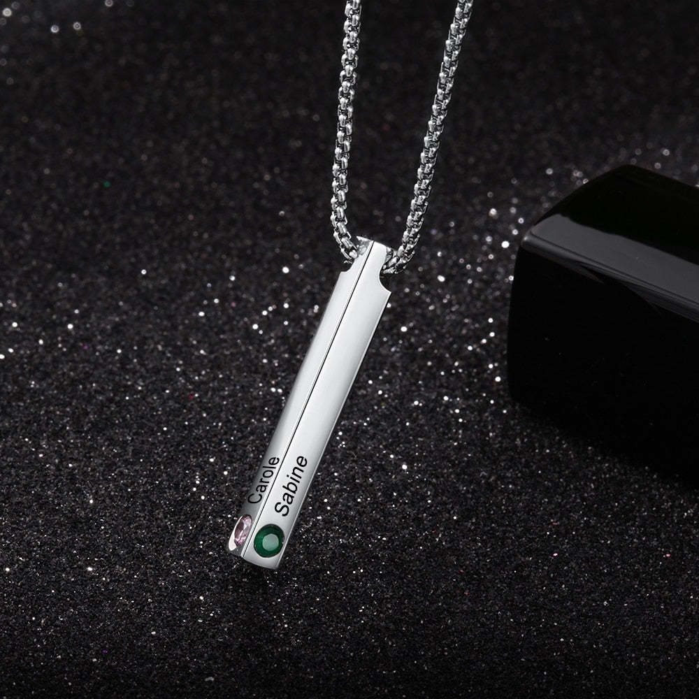 Personalized Engraved Name Bar Necklace for Women-Florence Scovel
